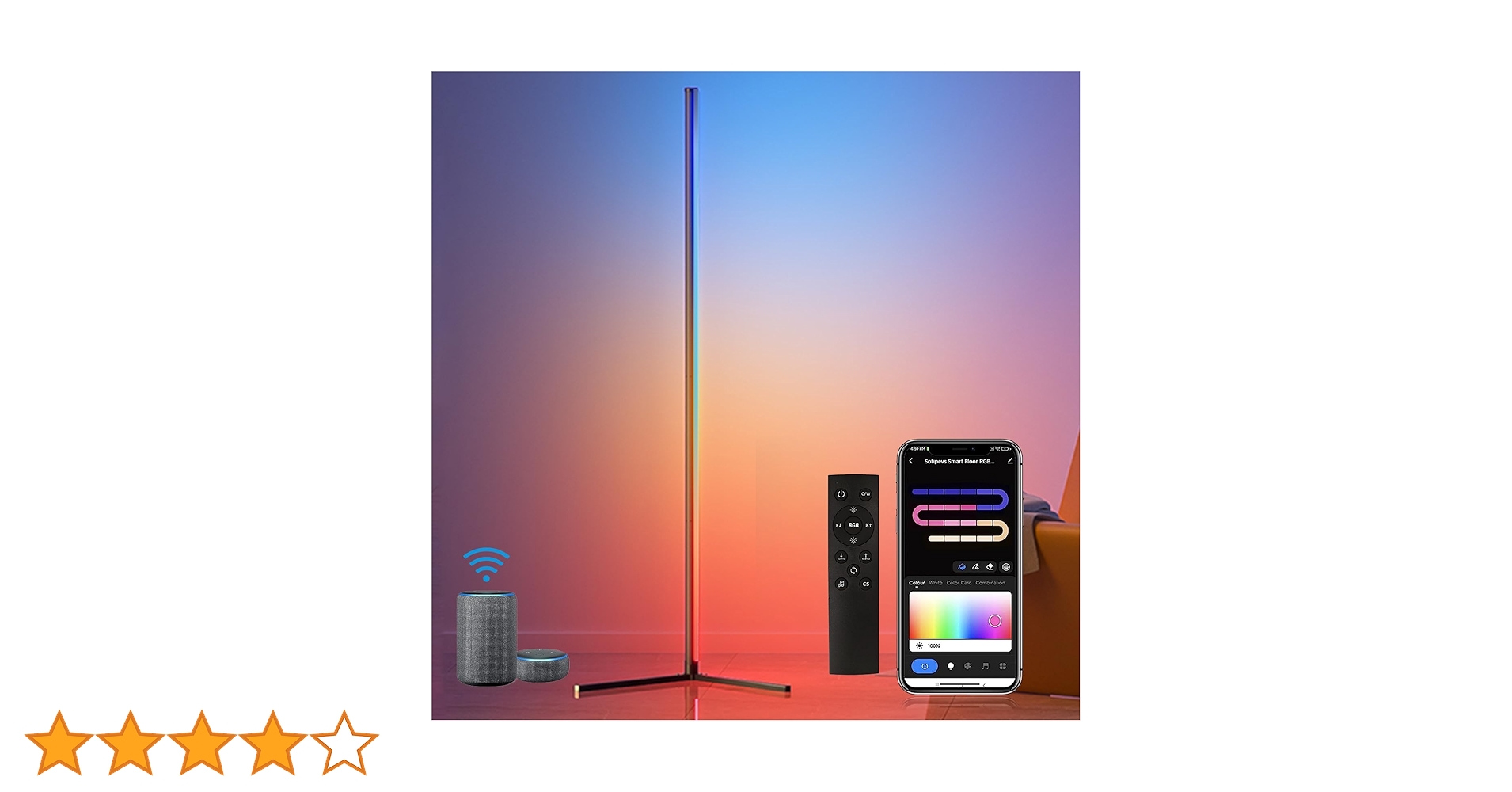 あれくさページ Amazon.co.jp : RGB フロアランプ 間接照明 Alexa対応 高さ155cm